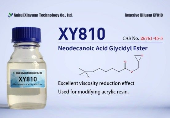 Неодекановая кислота ГЛИЦИДИЛ ЭСТЕР XY810 CAS 26761-45-5 Разбавляющее для эпоксидных напольных покрытий, полиэстера или акриловой смолы Синтез для водоуменьшающего покрытия, Синтез алкидных смол